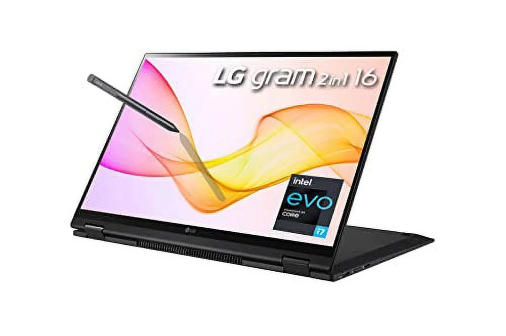 Battery Gram Fullday LG Graphics WQXGA Ultralight AX SSD Keyboard w/Pen Backlit USB and Touch 512GB+1TB 11 Windows IPS 2023 Xe Laptop i7-1260P NVMe LPDDR5 RE Intel EVO Iris 16" 16GB WiFi 2-in-1