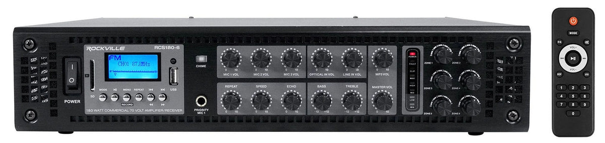 JBL Speakers+Amp Column Commercial Mount Black COL600-BK Array 70V Wall 24" (4)