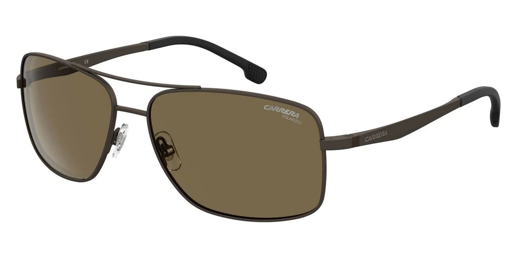 Carrera Bronze Men's 8040/S 009Q/SP Rectangular CARRERA Sunglasses Polarized 60