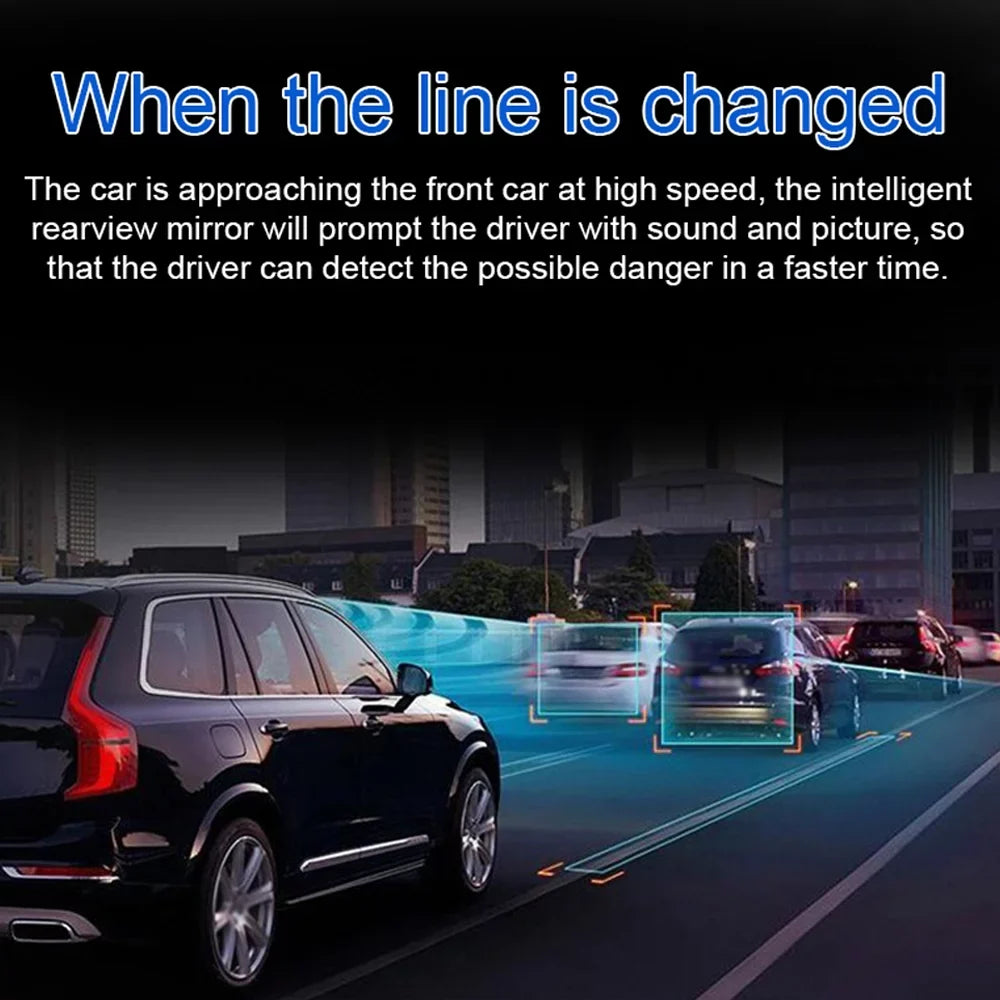 Navigation Degree Car Positioning Car 10.26in Video Wide Dual Dash Auto Global Recorder Viewing Multi-language Night System Tomshoo DVR Car Angle Recorder 170 Cam Lens