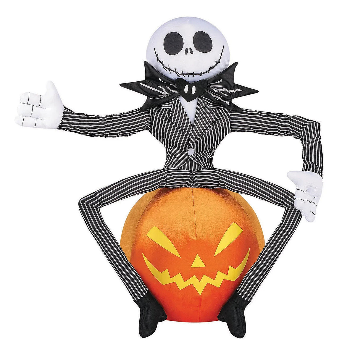 Skellington Jack Halloween Jack Pumpkin Gemmy Skellington 21" Greeter