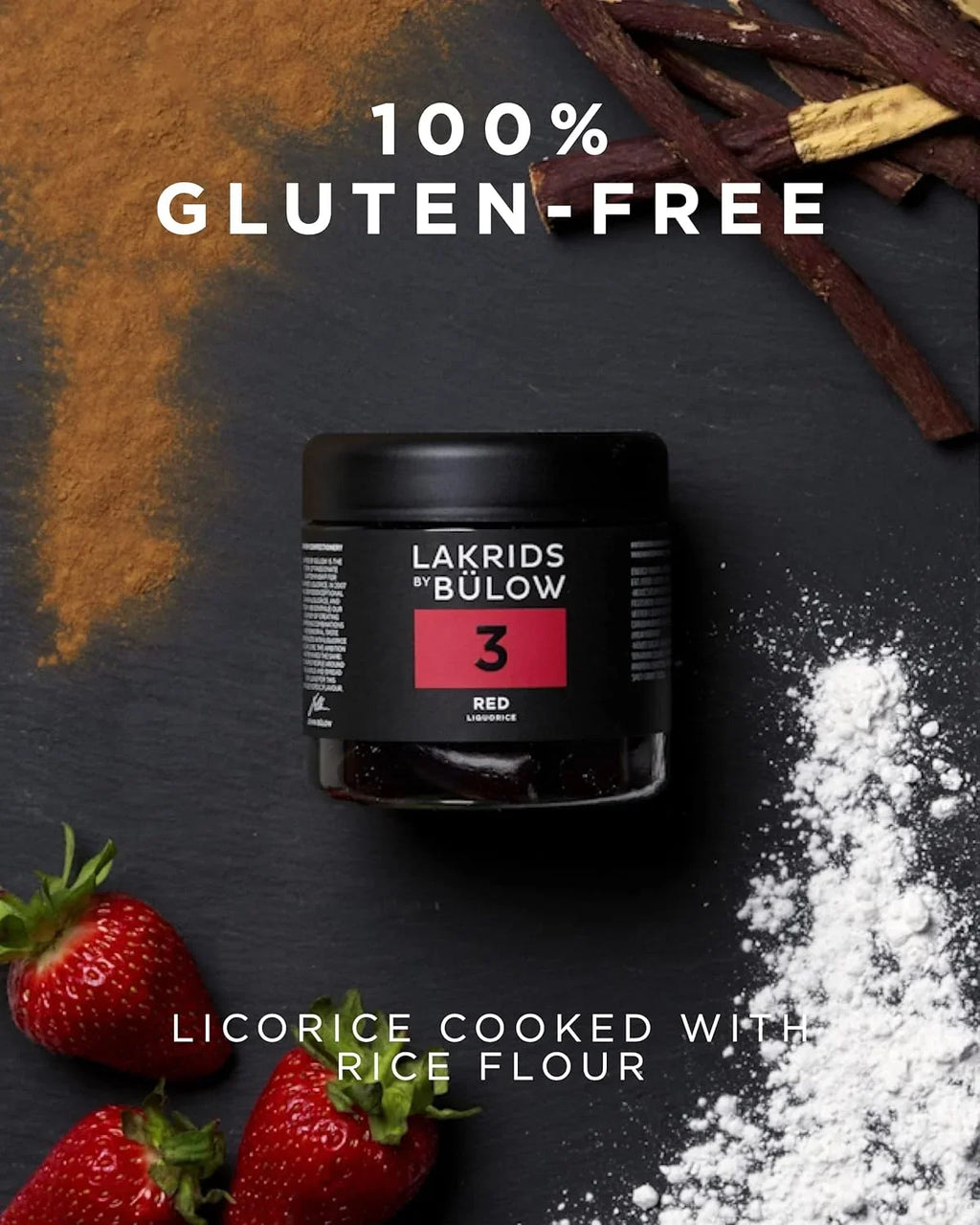 Scandinavia OZ 3 Candy Authentic Licorice Red & From Gluten Gourmet Vegan Licorice 5.29 Danish Gelatine