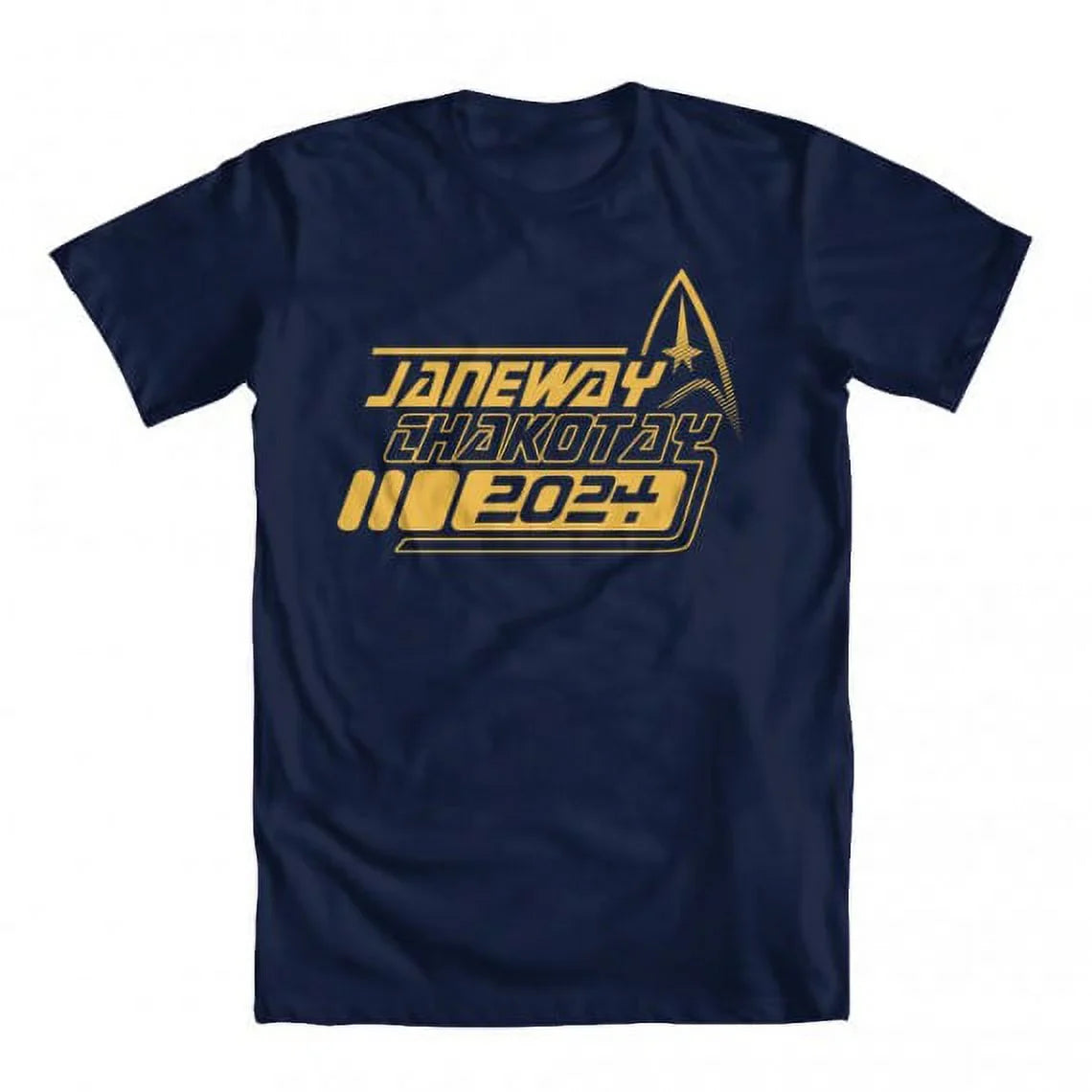 Trek Artwork Star Original Janeway T-shirt GEEK Blue Chakotay Men's 2024 TEEZ by Inspired Large