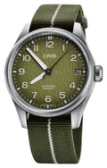 ProPilot Strap Air Green Date 4187-Set 751 Mens Green 7761 Okavango Oris Watch Brown Dial Textile Edition Interchangeable Limited Automatic Rescue Leather