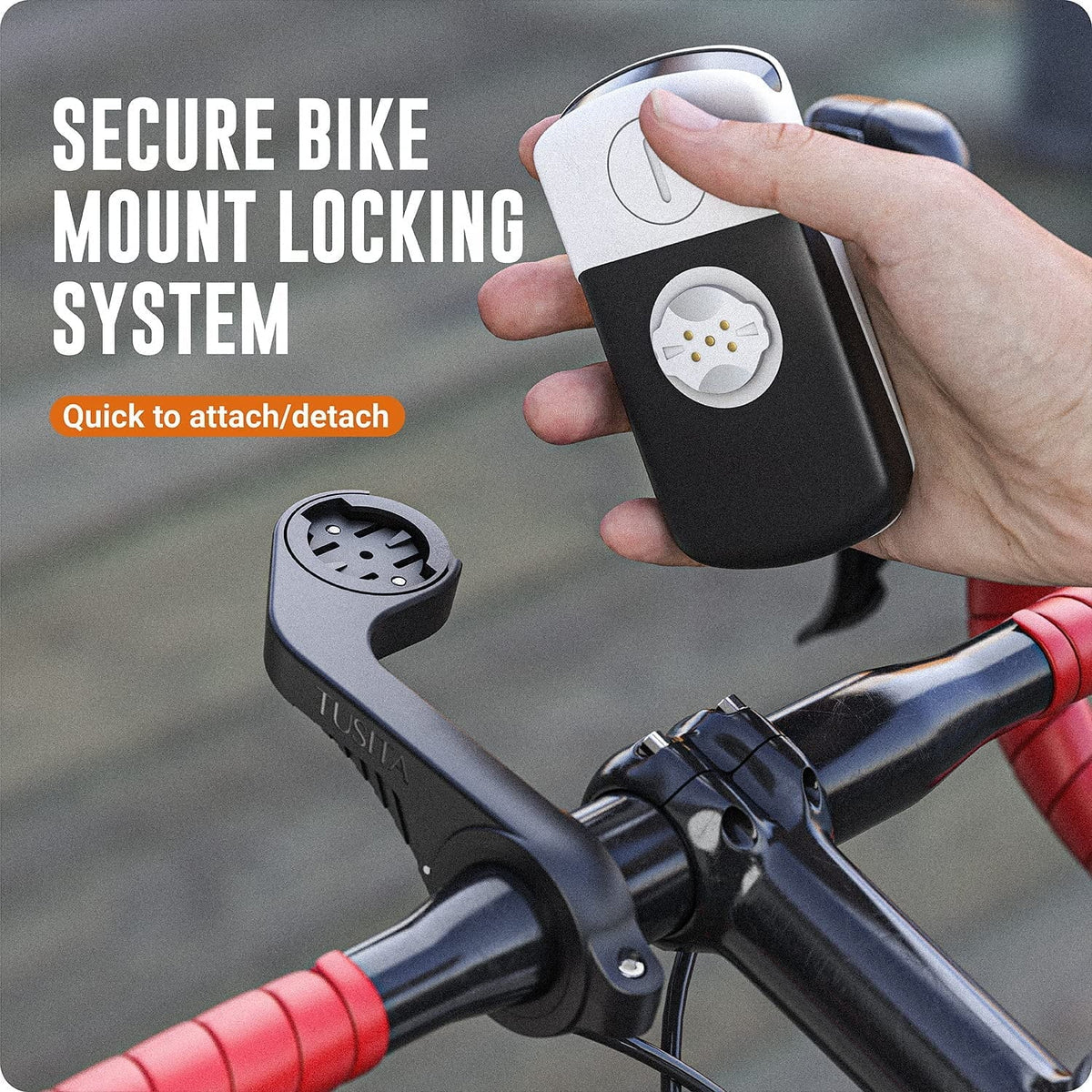 GPS Compatible Flush Out Quarter-Turn Front and Garmin Flange Mount to Mount with Friction Adapter Edge Bike