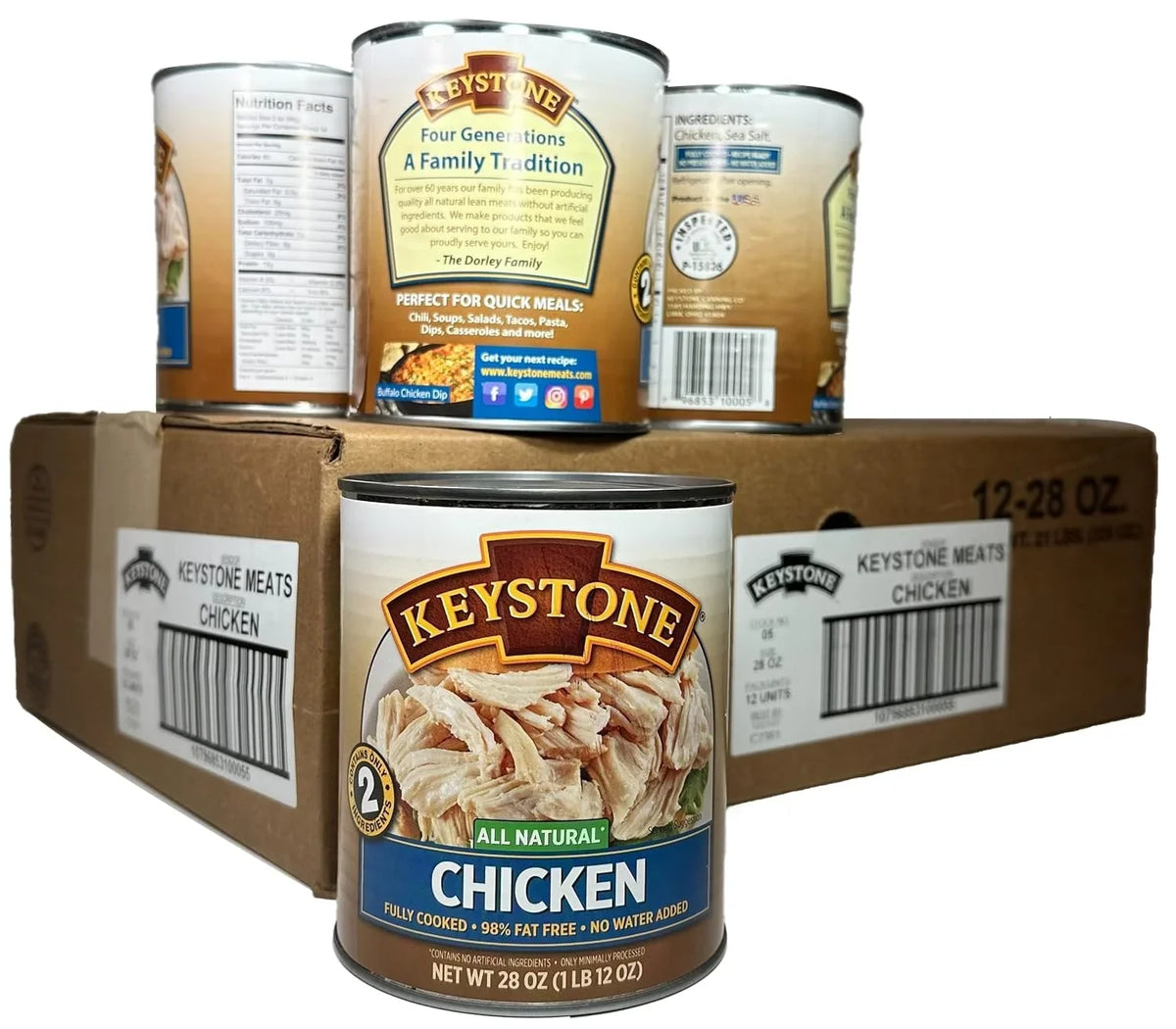 Natural Camping Hiking of Chicken and Eat- (12 Survival All Pack) Can Pack to 12 Keystone Ready For Backpacking 28 Food Emergency Cans oz