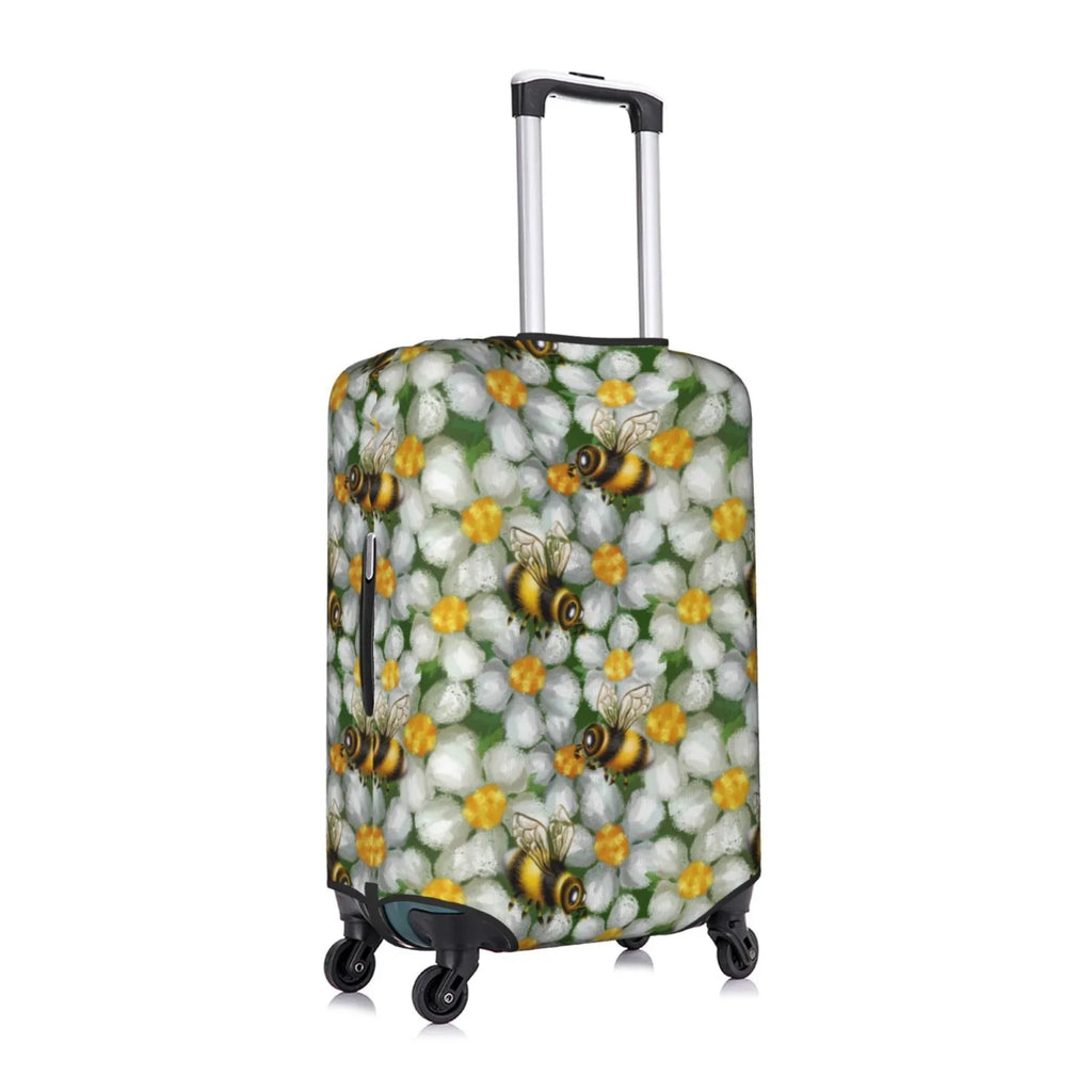 Suitcase Suitcase And Protector- Cover Luggage Kll Flower Bees Cover