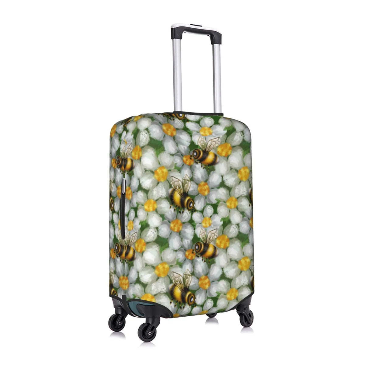 Suitcase Suitcase And Protector- Cover Luggage Kll Flower Bees Cover