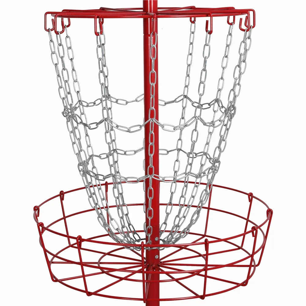 Metal Flying Disc Basket 12-Chain SmileMart Red Disc Portable Target, Golf Golf