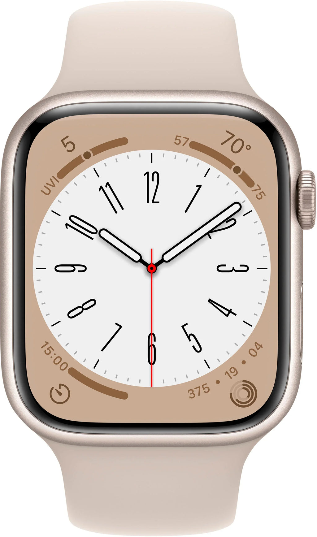 (Refurbished) Gen Apple Starlight - Restored Sport 8 Band 8 MNUQ3LL/A Starlight Watch Aluminum 45mm Series