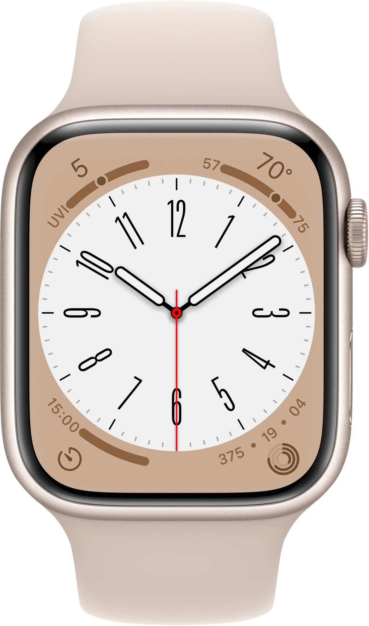 (Refurbished) Gen Apple Starlight - Restored Sport 8 Band 8 MNUQ3LL/A Starlight Watch Aluminum 45mm Series