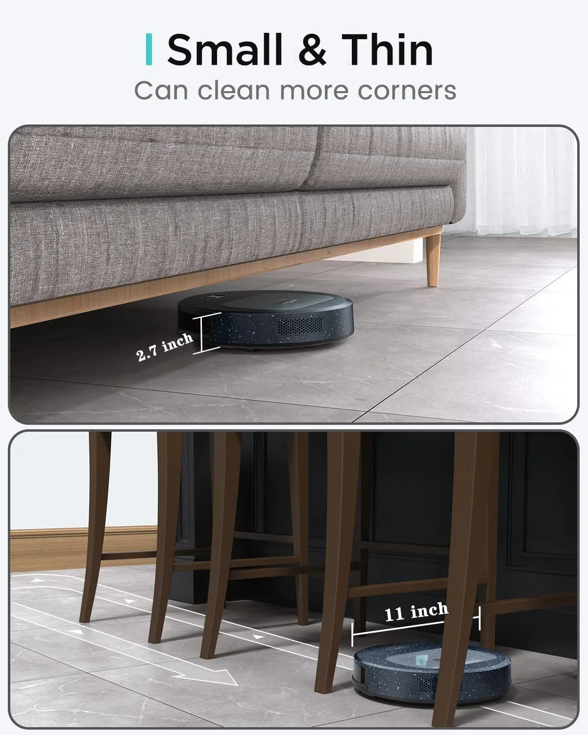 Box, Thin Strong 600ml Robot and for Suction, Wi-Fi/App/Alexa Ultra Control, Visual Hard Home Lefant Pet Carpet Dust Cleaner, Vacuums Hair, Vacuum 5000Pa F1 Floors Robotic