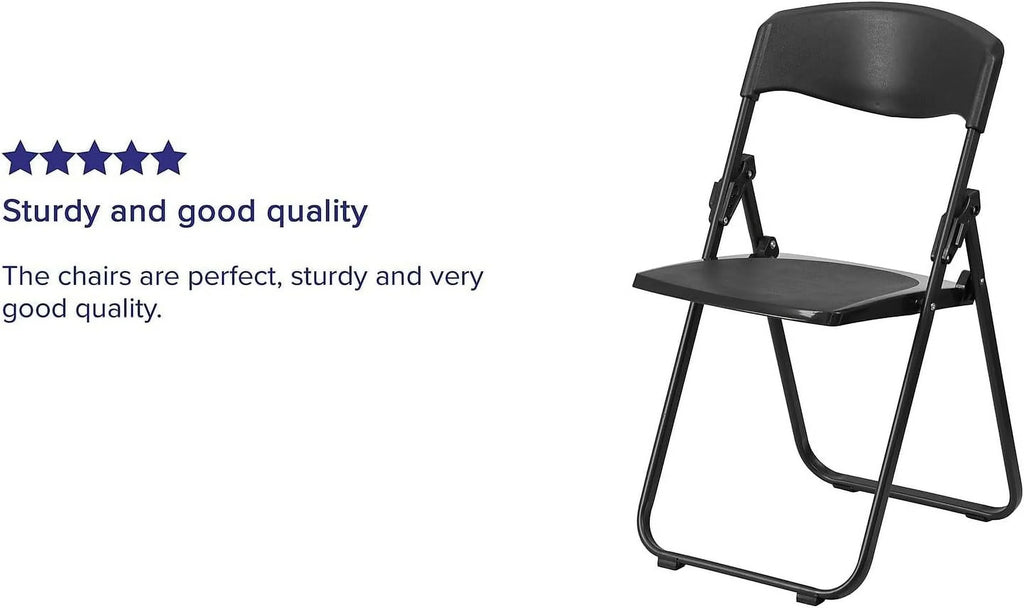 Chair HERCULES Heavy Brackets 500 With Duty Plastic Series 6 Capacity Lb. Pack Folding Ganging Black Built-In