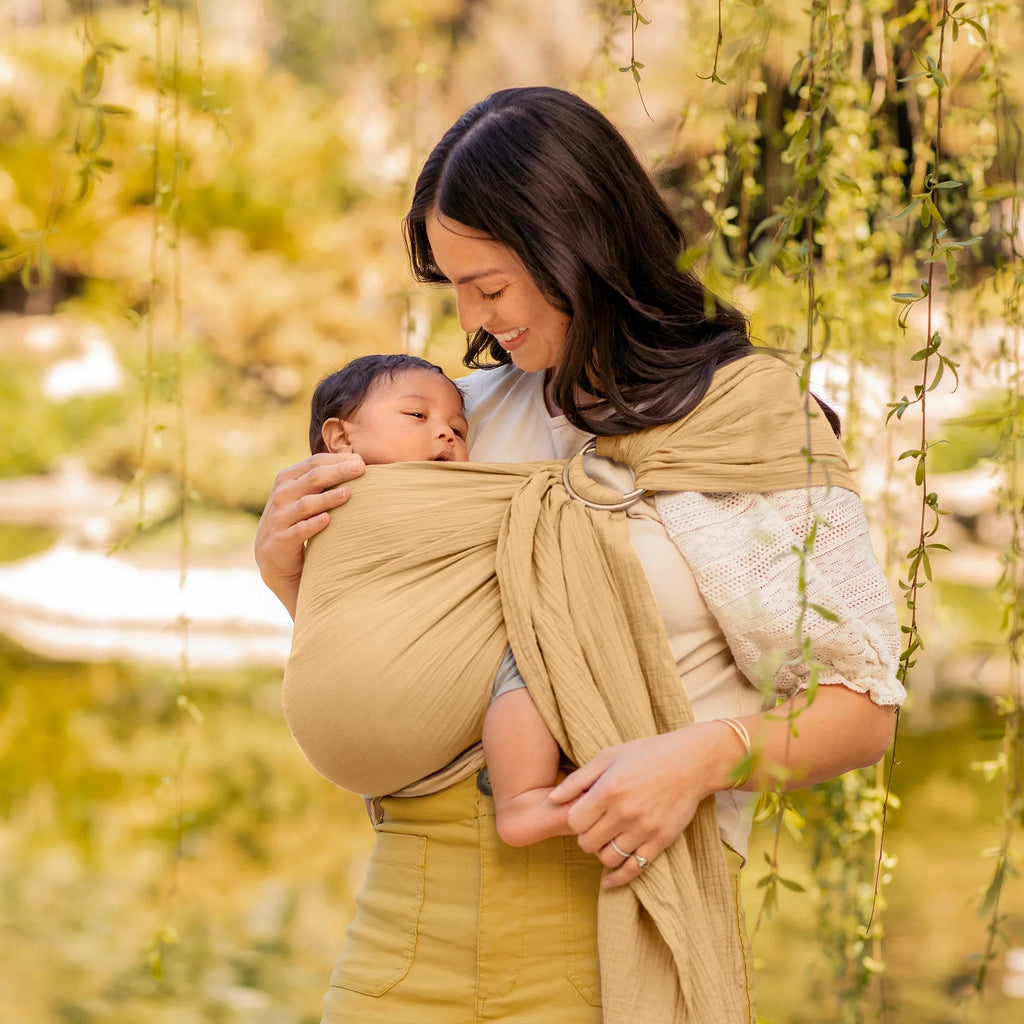in Ring Baby Moby Saffron Wrap Carrier Sling