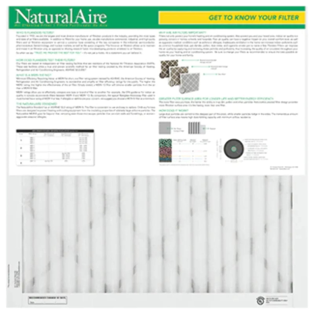 Air 8, 15x30x1, 84858.011530, Filter Pack12 Naturalaire Standard Merv