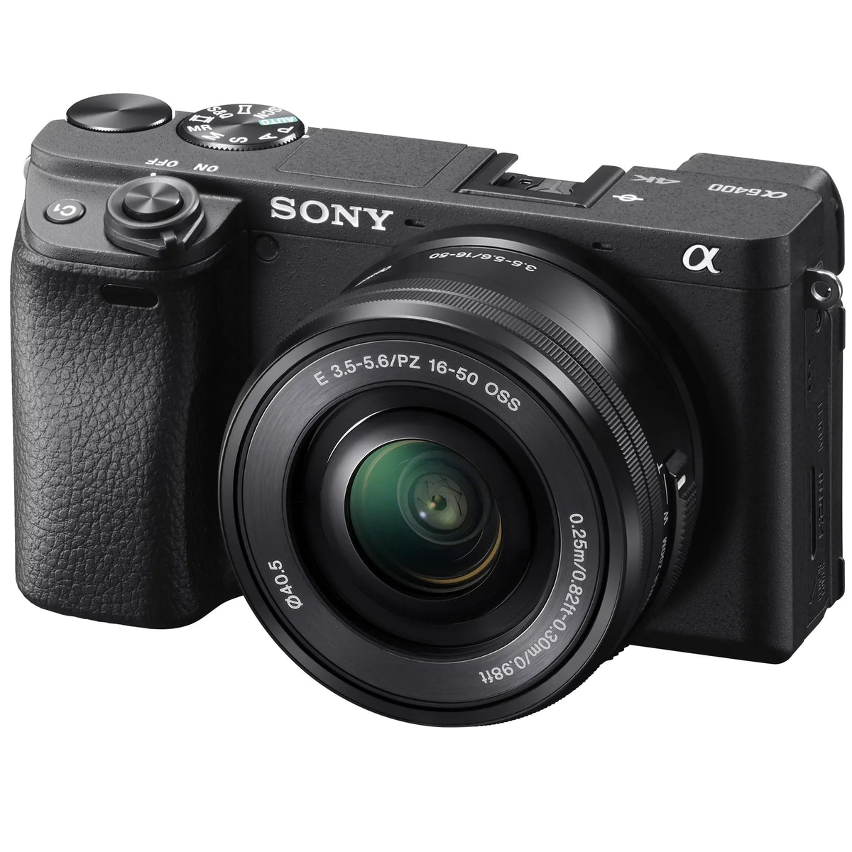 a6400 Editing Deco Camera Lens Battery f/3.5-5.6 Kit Bundle Telephoto Lens OSS Gear Power Sony Filter 2.2X Angle Extra and 0.43x (Black) ILCE-6400L/B with Case 16-50mm 4K + Wide Mirrorless Set &