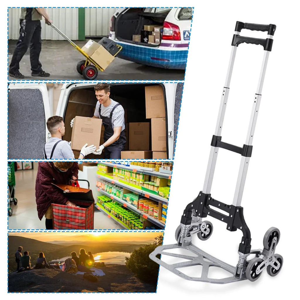 Wheels Truck Luggage, Moving Duty | Shopping, Distribution Workplace, Dolly | TOPATY Warehouse Trolley With Stairs For Travel, Moving, Folding Collapsible Heavy Portable For