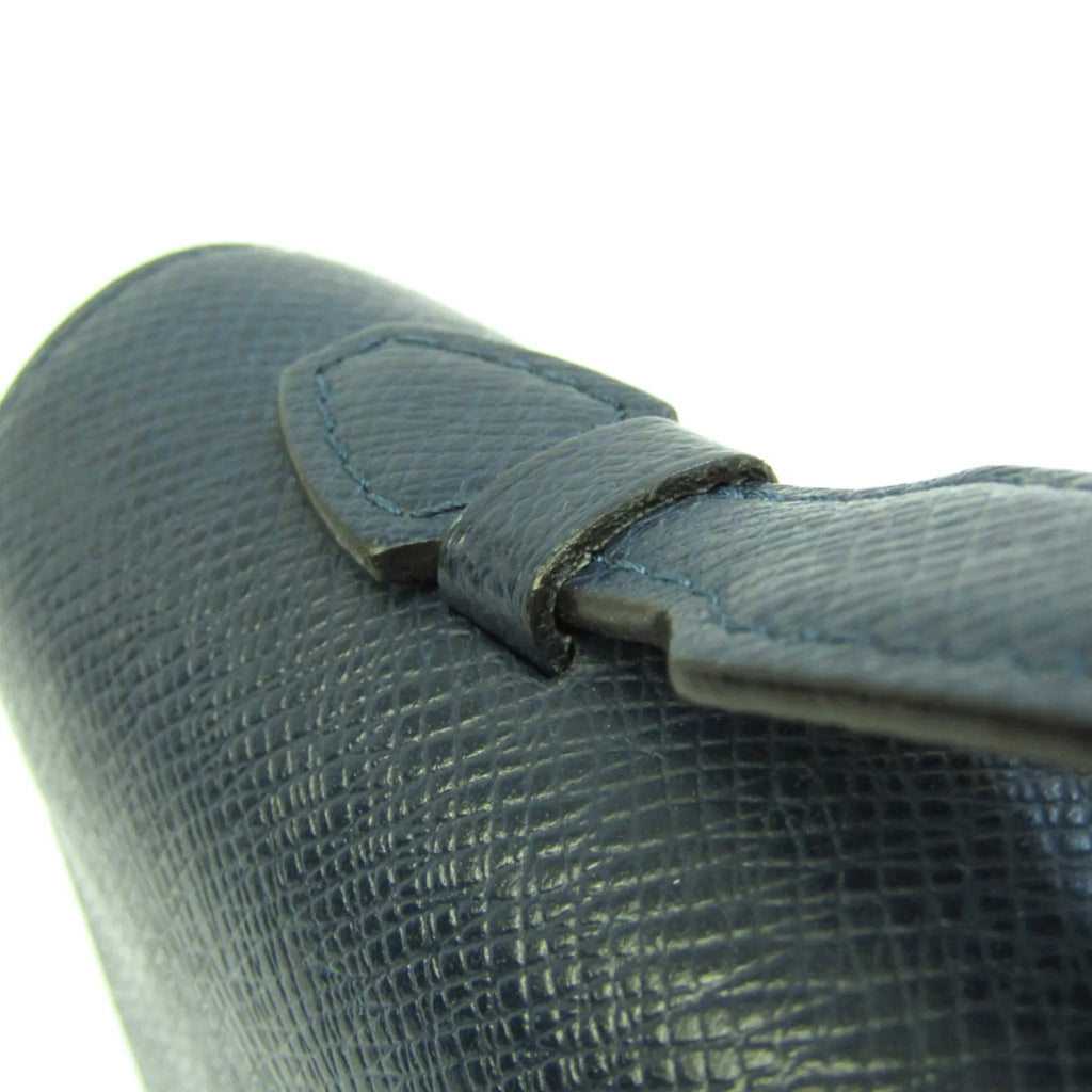 M64019 Men's Leather Taiga Wallet Long Taiga Zippy Blue Vuitton Louis Navy (bi-fold) XL Pre-Owned (Good)
