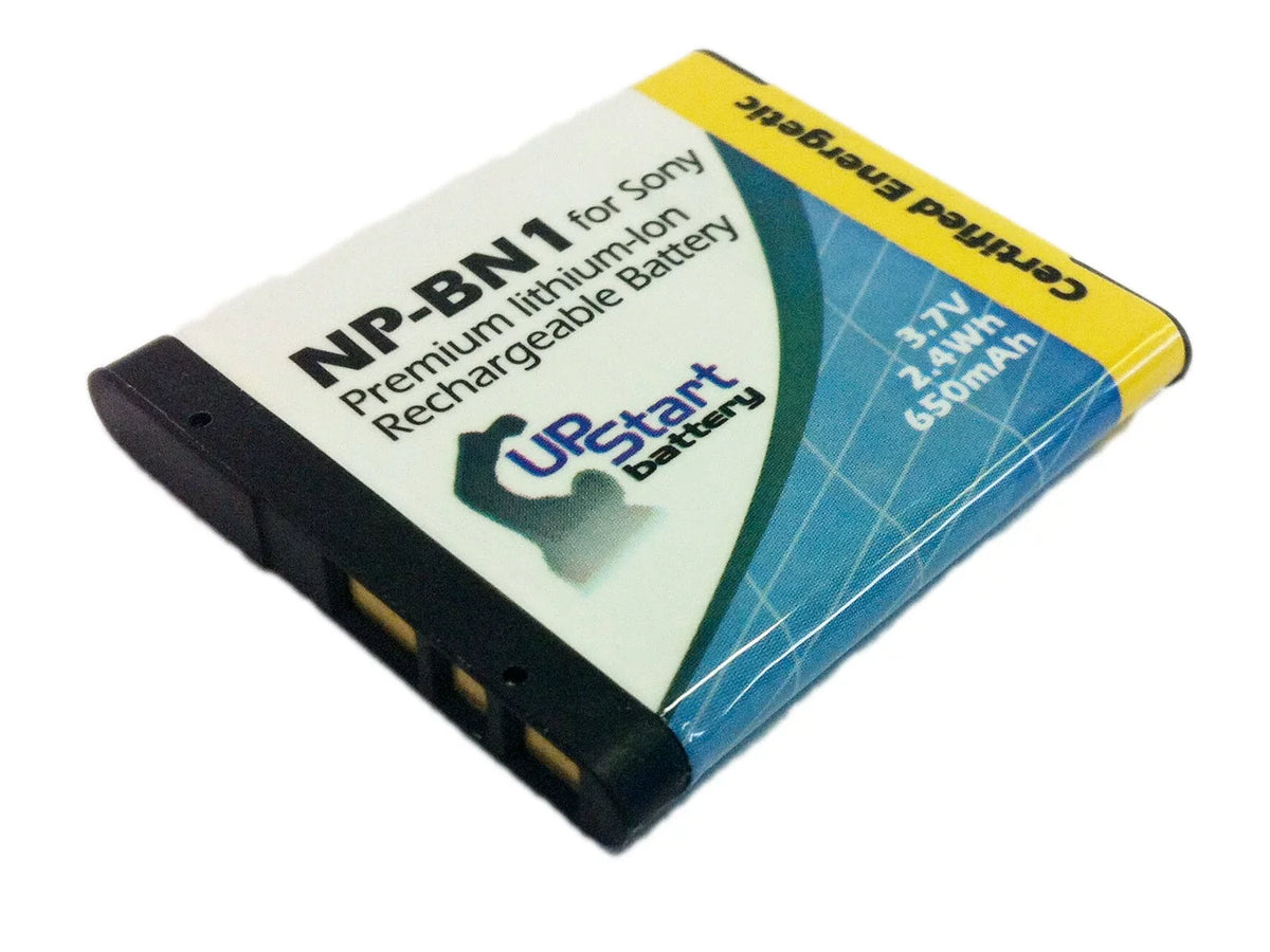 (650mAh, Lithium-Ion) Battery Sony Battery NP-BN1 - DSC-TX10 Camera Digital - for UpStart Battery Replacement Pack 3.7V, Sony 2x