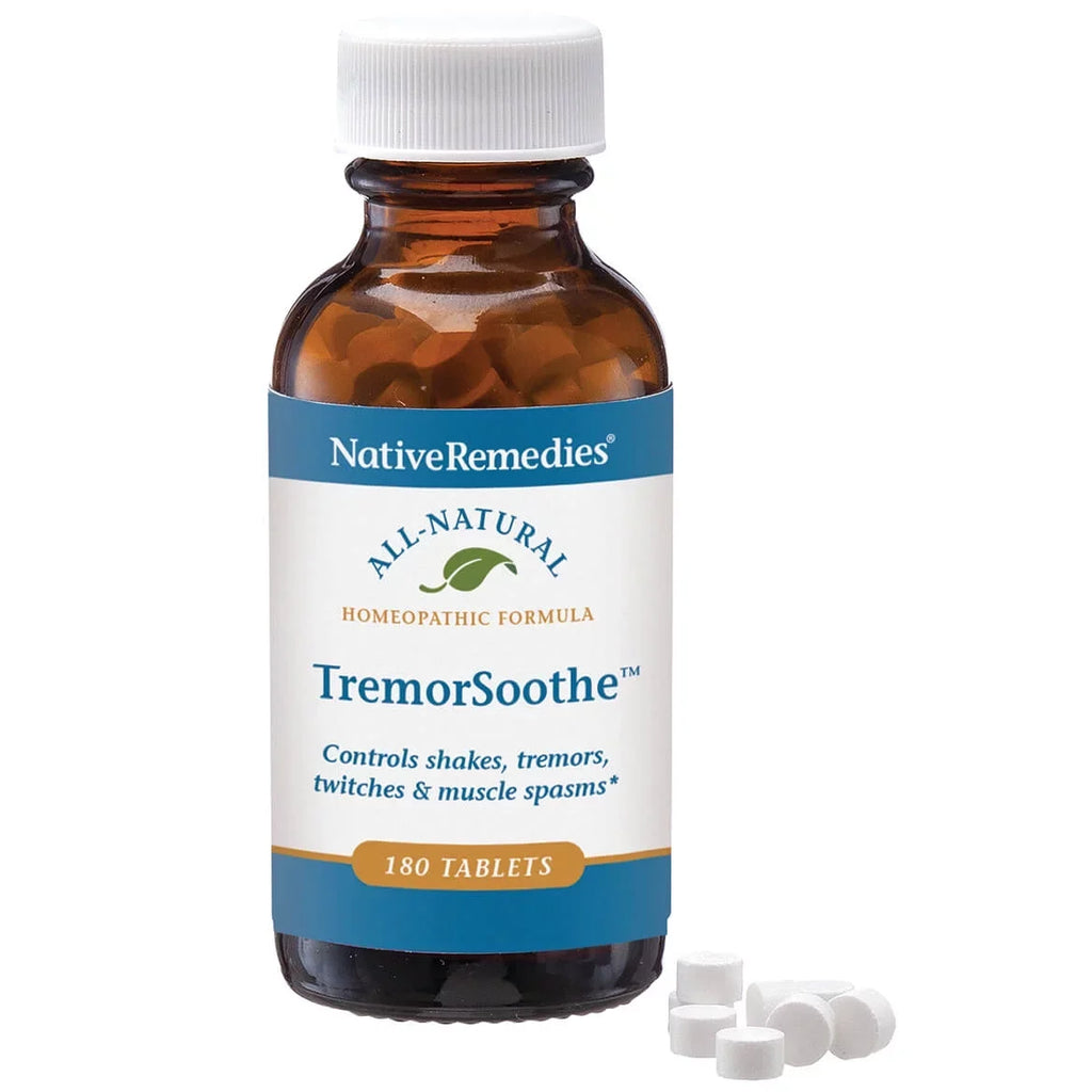 TremorSoothe NativeRemedies Tremors, Twitches - Formula Tablets Shakes, to Muscle Temporarily Control and Spasms Natural Homeopathic -180