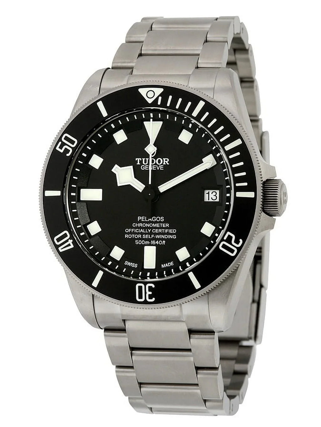 Black Tudor Pelagos Men's M25600TN-0001 Watch Chronometer Titanium Dial