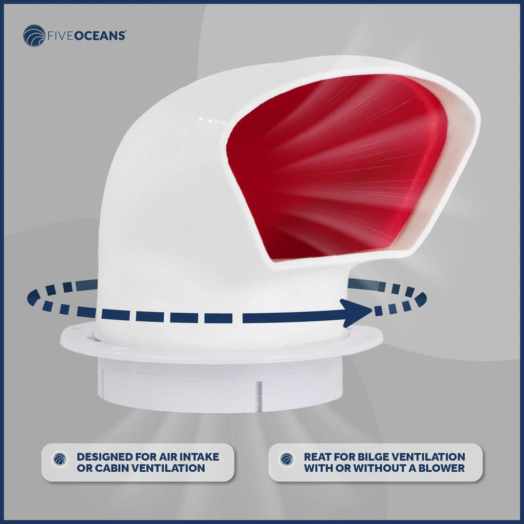 Cover, or for PVC, Cabin Air FO88-M2 Deck Snap-On Pack 2 - Cowl and and Intake Plate Oceans with Profile Vent Interior, Ventilation Low Red Five UV-Resistant 3-Inch Flexible