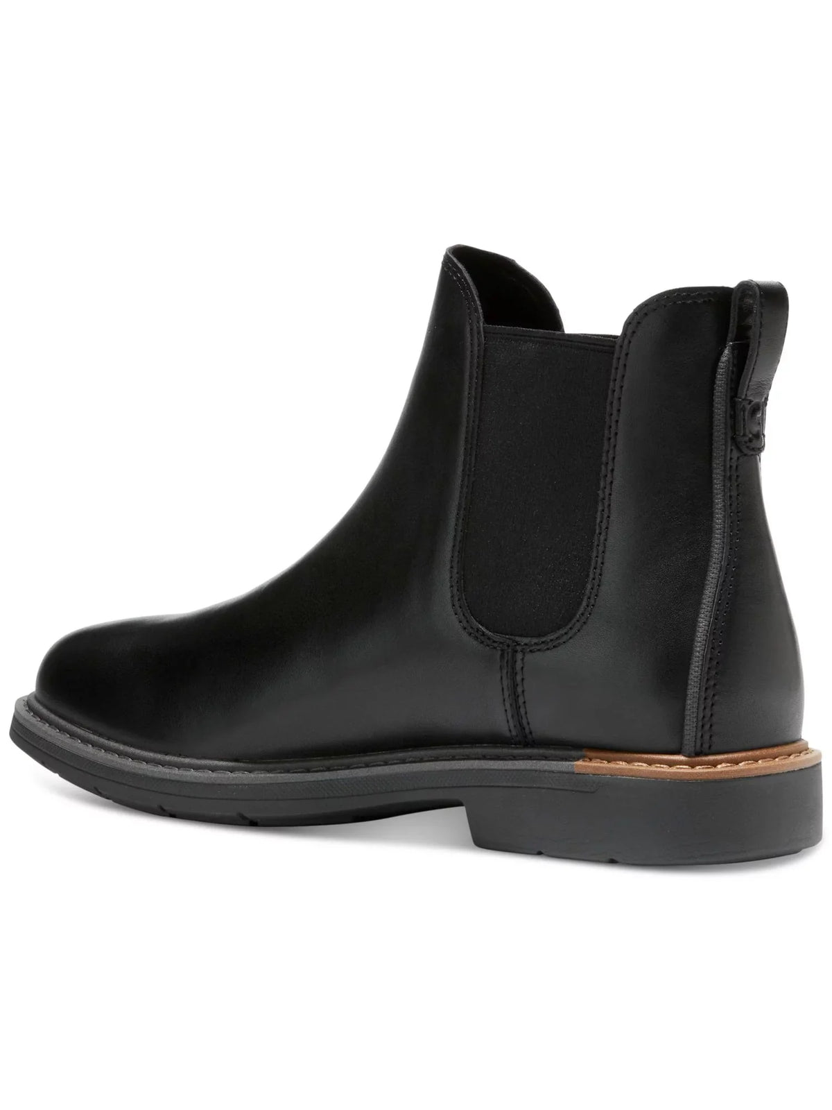 Block Goring Cushioned Pull Leather 10.5 Black Mens Round HAAN Go-to Toe Heel M Chelsea Tab GRANDSERIES COLE