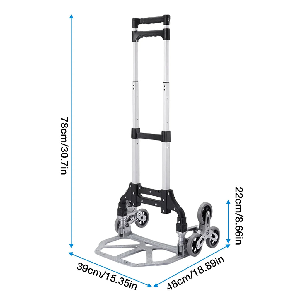 Wheels Truck Luggage, Moving Duty | Shopping, Distribution Workplace, Dolly | TOPATY Warehouse Trolley With Stairs For Travel, Moving, Folding Collapsible Heavy Portable For