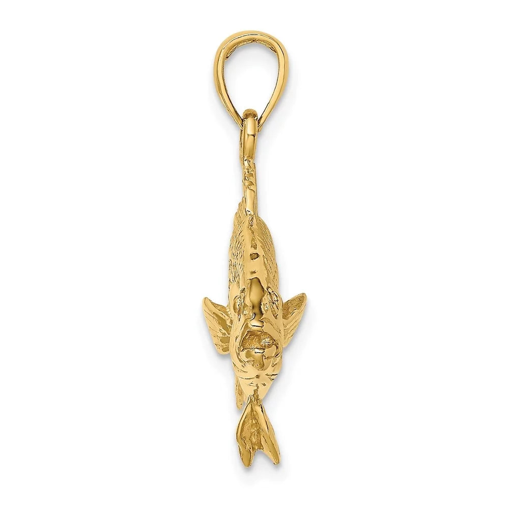 Fish Yellow 14k mm) 19 34.6 mm, Women (L for 3-D Snapper Charm W Textured Auriga - Red - Gold