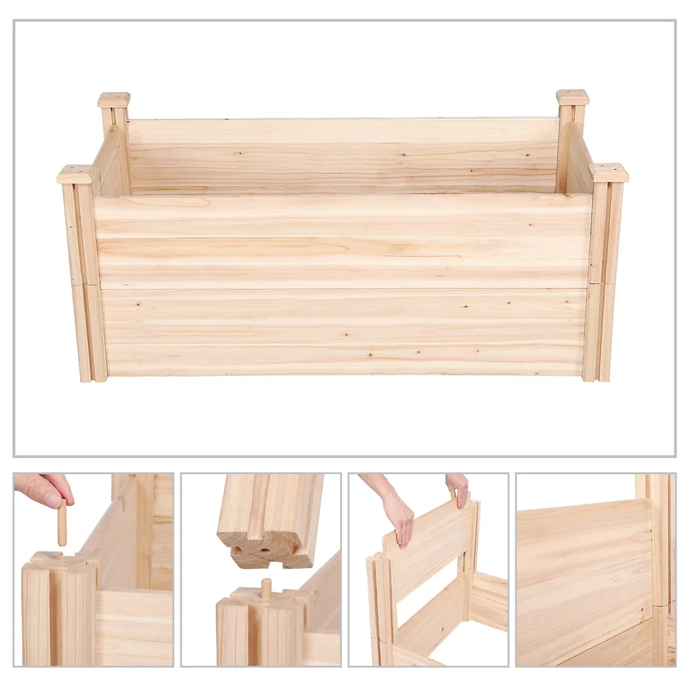 Design Raised Planter Alden Bed Yard for Greenhouse Box Patio Garden Wooden