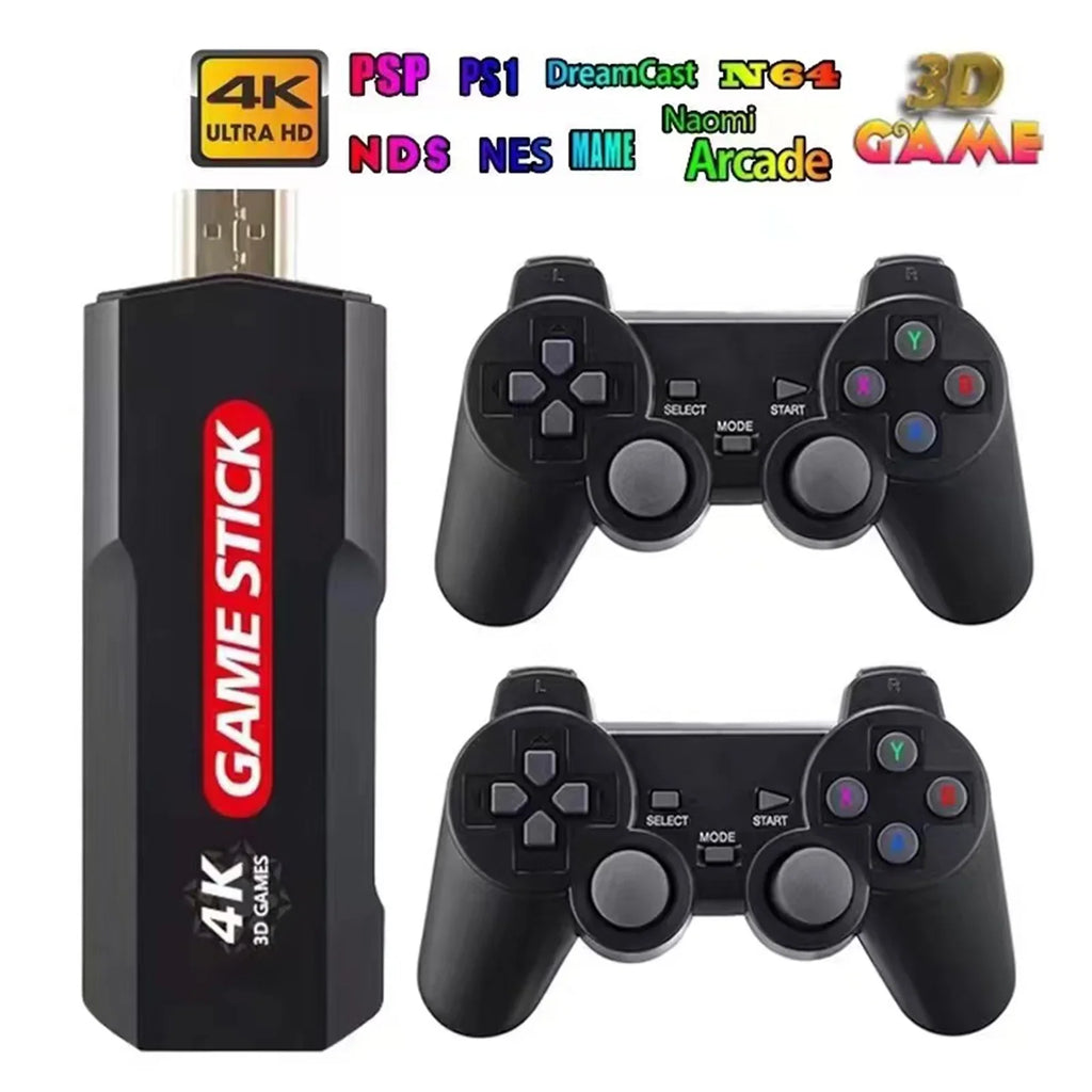 Controller,30000+ Retro Console Wireless Retro Console, Plus Stick Games,128GB Games Upgrade Double Wireless X2 Game
