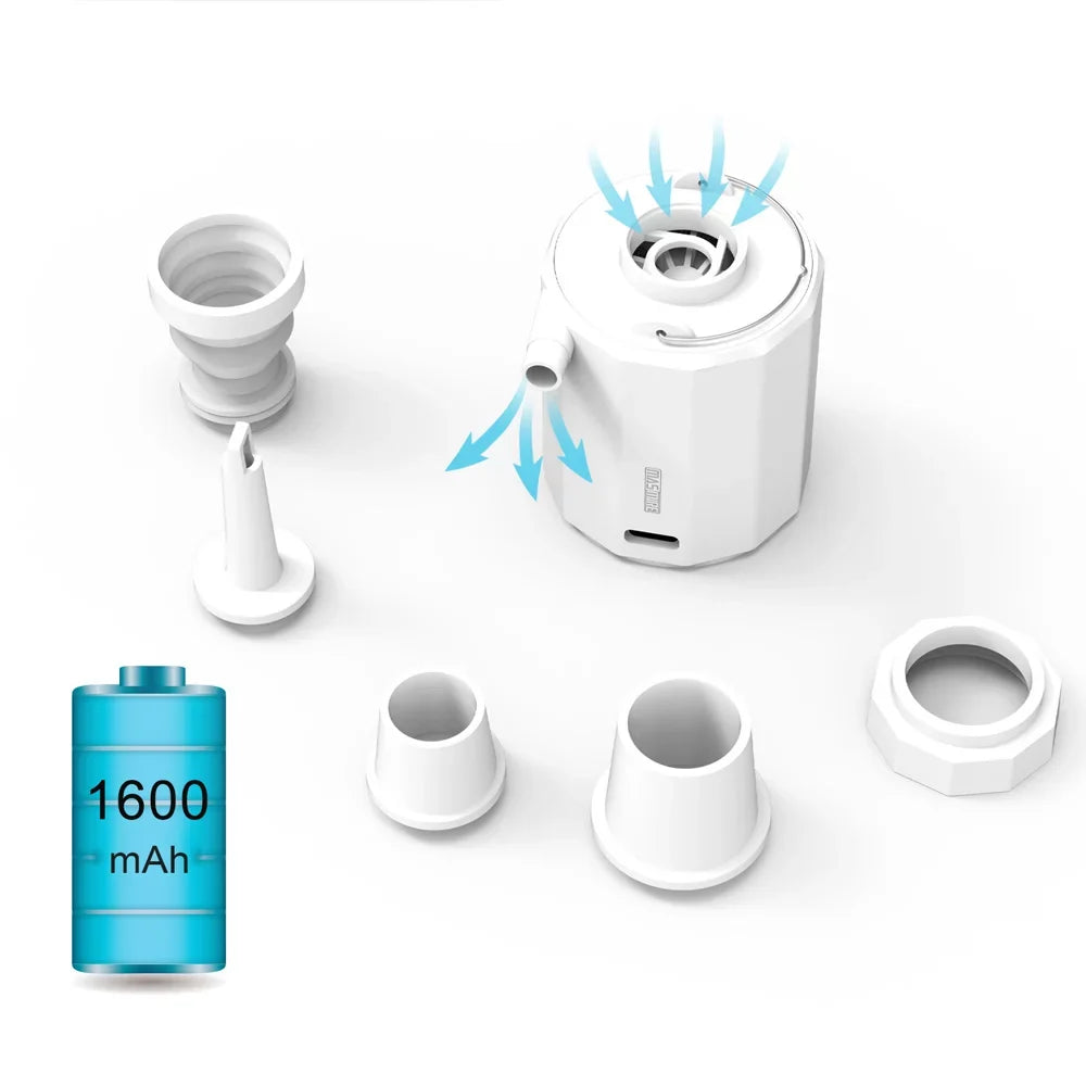 Inflator and Inflatable Mattress Multifunctional Cordless Pump Pump Inflator Electric Camping Lamp Vacuum Tent Portable Light Vacuum