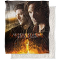 Back Blanket Silky Sherpa and Soft Personal Throw Touch Close Up Super Blanket, LOGOVISION Supernatural 50Inx60In,