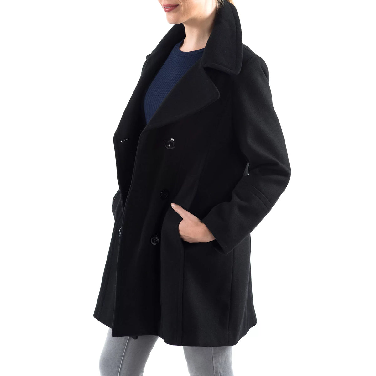 Womens Jacket Double Norah Swiss Breasted Overcoat Peacoat Coat Alpine Wool