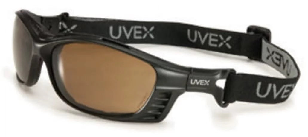 Livewire Strap Expresso Head Uvex With Glasses Safety Honeywell Matte And by Frame Black Anti-Fog HydroShield With Lens
