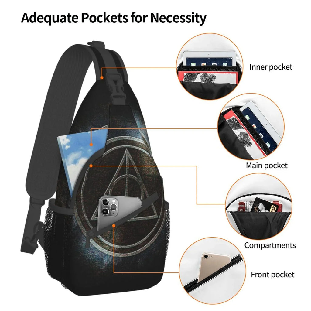 Teen Harry Sling Travel Backpack Chest Men Daypack Bag Adults Crossbody Women Bags Diagonally For Hallows Potter Deathly