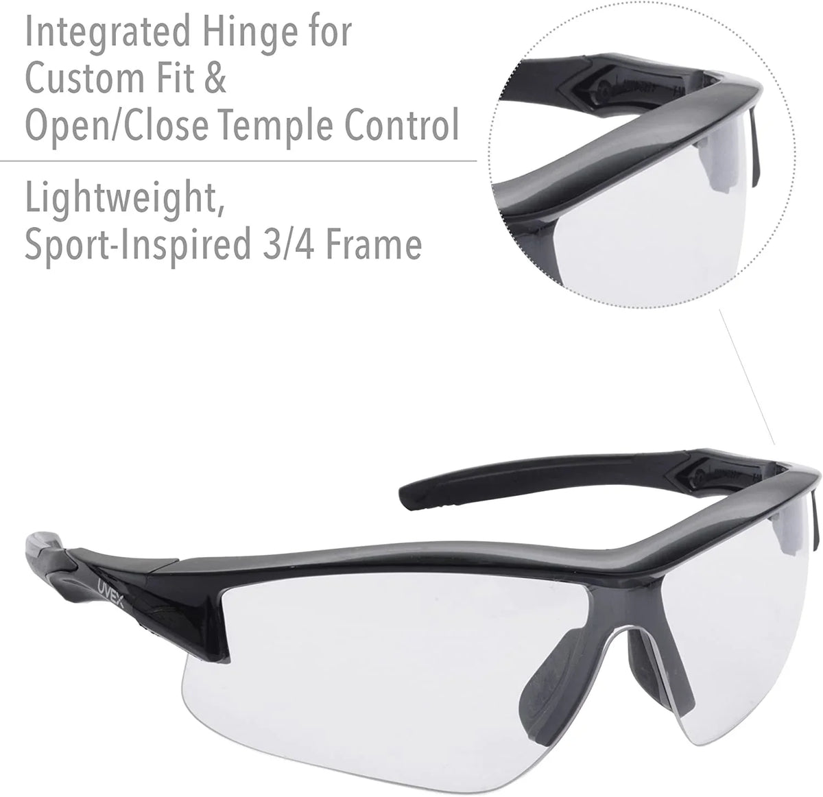by Plus Anti-Fog Coating, Uvextreme Clear Acadia Leight Glasses Shooting (R-02214) with Uvex Lens Lens Honeywell Howard