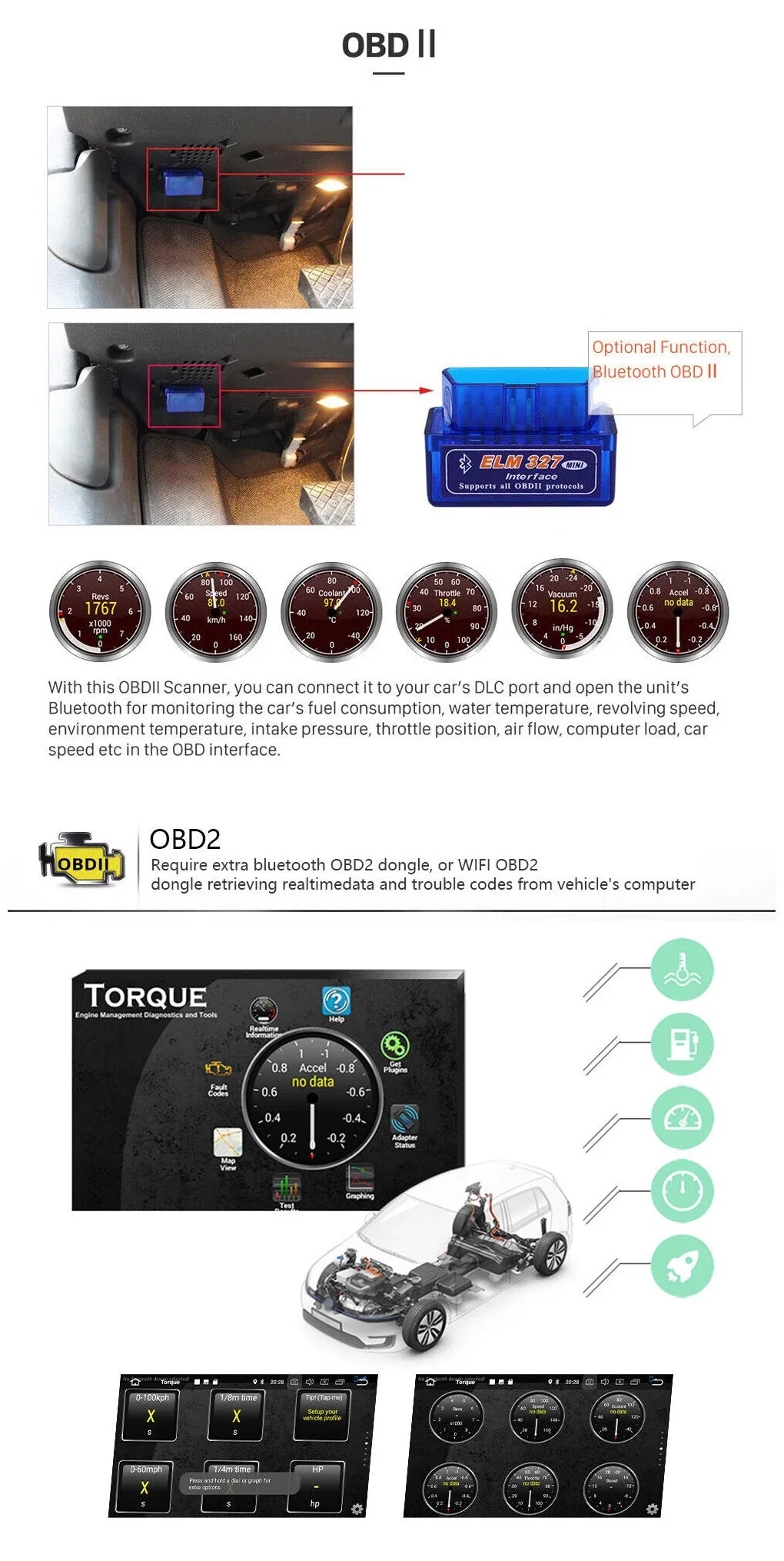 Navigation 2+32GB Camera Din 10.1" Carplay Android Wireless Receiver 1280*720 IPS Radio FM/RDS Android Auto Bluetooth GPS Stereo WiFi AHD Car Backup Screen Double USB