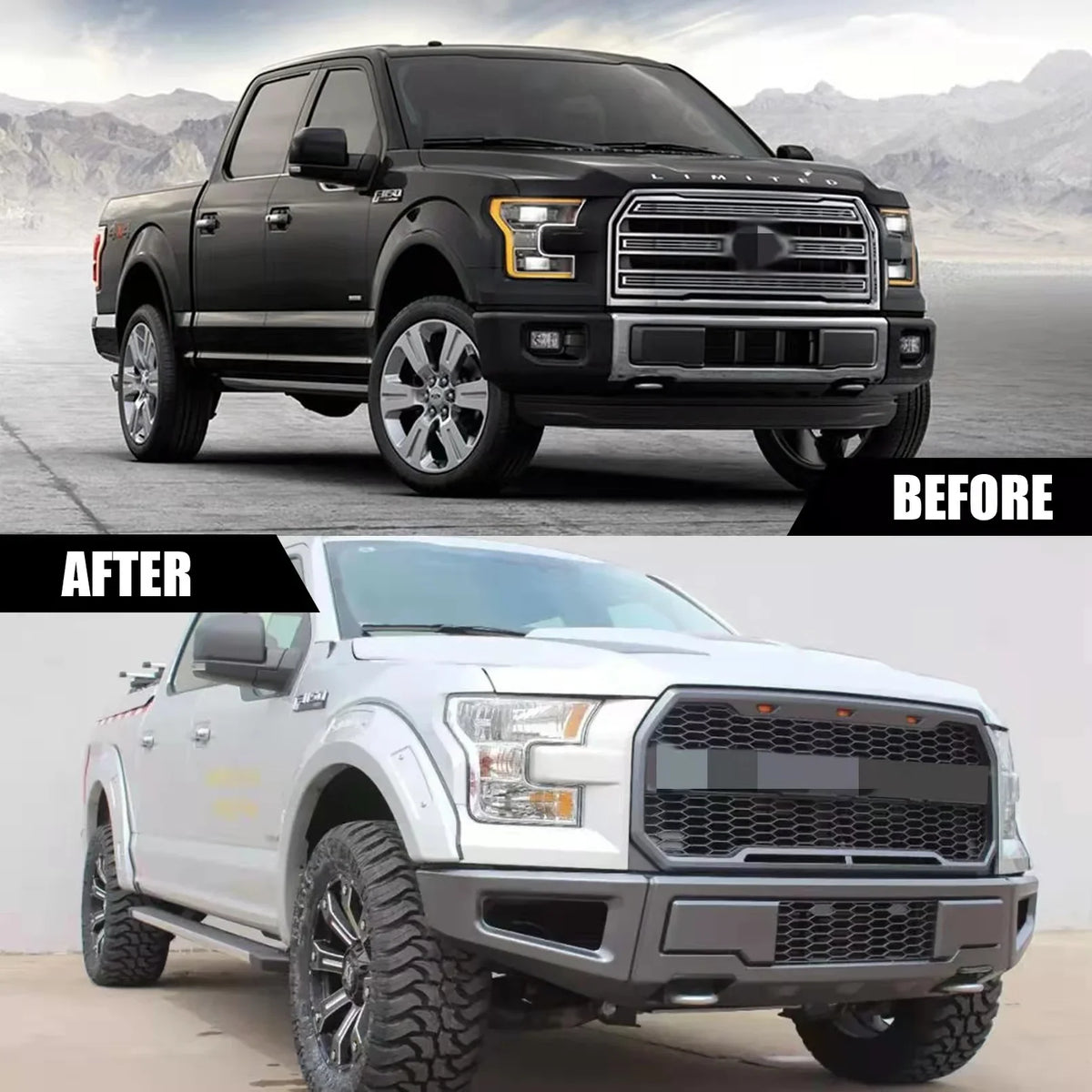 Bumper for Black 2009-2014 Ford Front Style Grille F150 Raptor Grill F-150 Hood