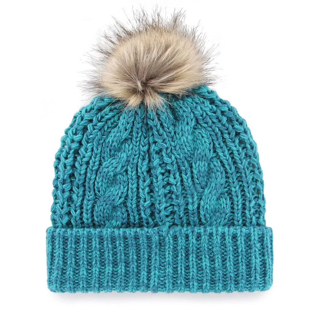 with Pom Hat '47 Teal Hornets Knit - Charlotte Meeko OSFA Women's Cuffed
