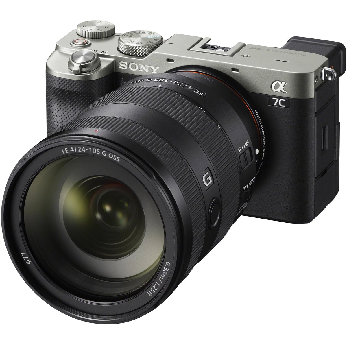 Full Sony Sony Camera 24-105mm FE Case with Silver Backpack a7C Body Bundle F4 Zoom SEL24105G Lens Software and with , G Photography Accessories ILCE7C/S Frame Gear Deco Mirrorless OSS