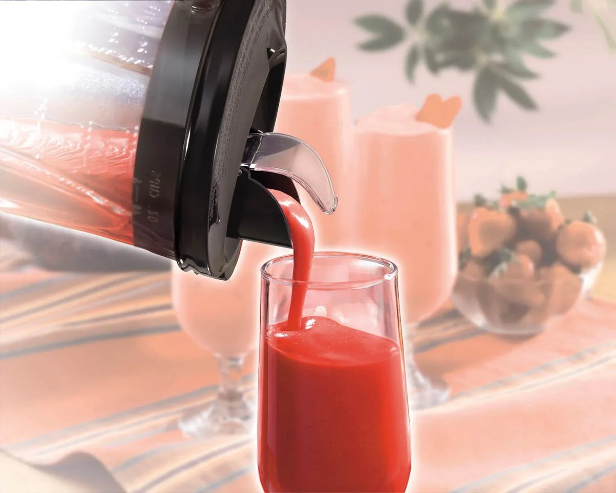 40 Watts, Blender Jar, Glass Beach Free 58148A 700 Mess Power Elite Multi-Function Black, oz. with Hamilton