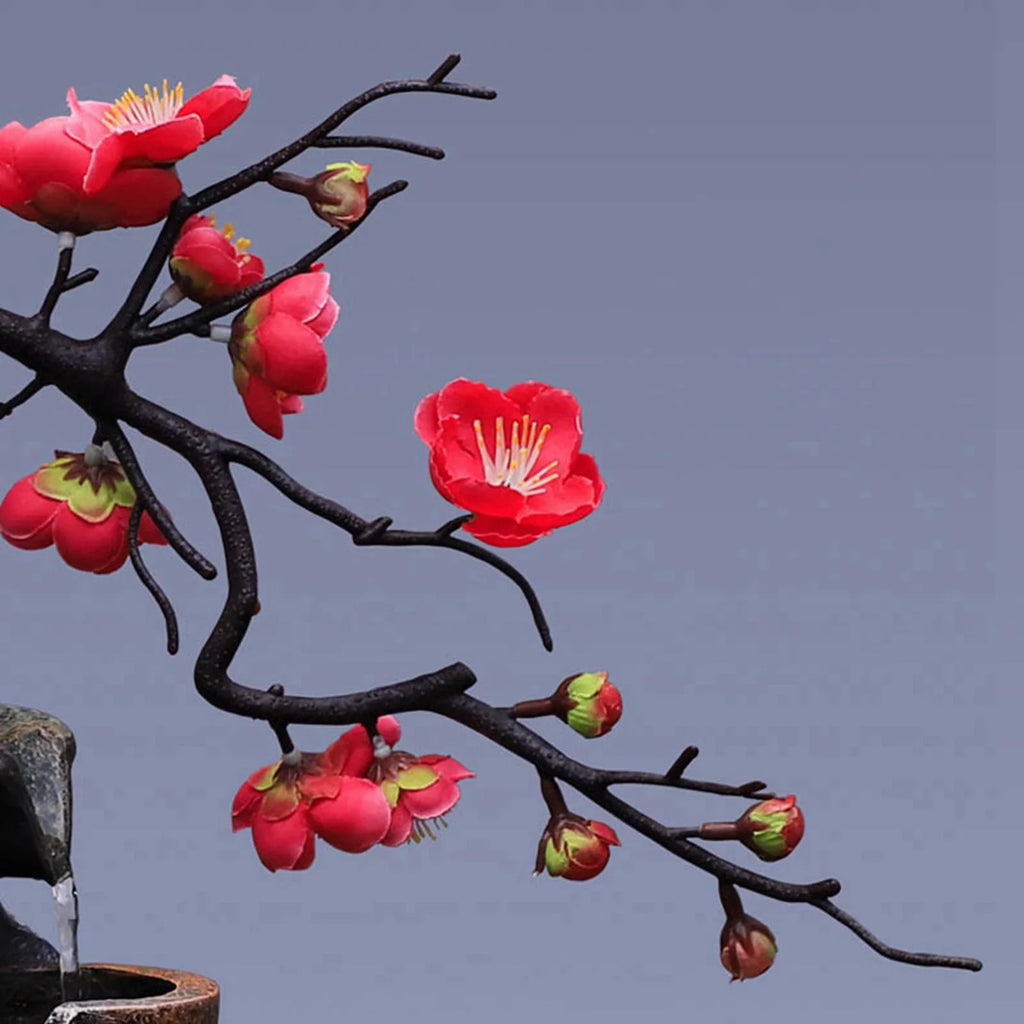 Desk Craft Shui Living Waterfall Gifts Creative Vase Feng Soothing Water Office Relaxation for Fountains Tabletop Fountain room Flower Simulation Garden VaseThree-dimensional Decor
