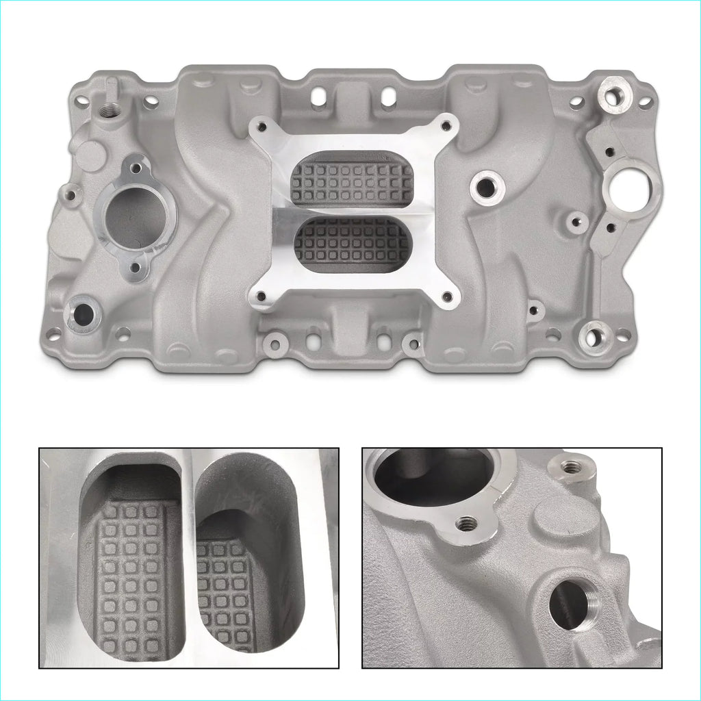 400 Plane Small Aluminum 350 305 Block Chevy 327 Intake Manifold FGJQEFG SBC Dual 1957-1986