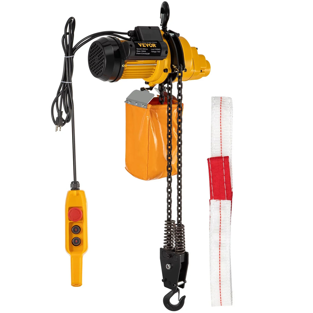 Wired Overhead 110V Factories, Winch In lbs Electric Used Garage Height, 2200 Remote Electric Lift 10ft of Lift Hoist, Crane Winch w/ Control, Ceiling Warehouses, VEVOR Pulley Construction 10ft