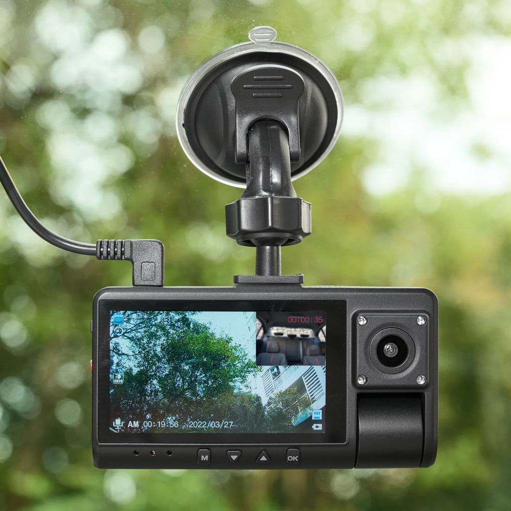 G-Sensor 128GB Dual 1080P onn. Front Ultra-Wide 16GB Max, Angle Lens, SD with to Cam LCD with Card, 3" Dash Camera Suppots Built Screen, up in