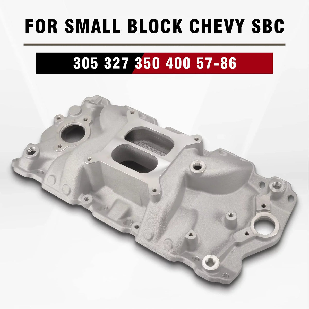 400 Plane Small Aluminum 350 305 Block Chevy 327 Intake Manifold FGJQEFG SBC Dual 1957-1986