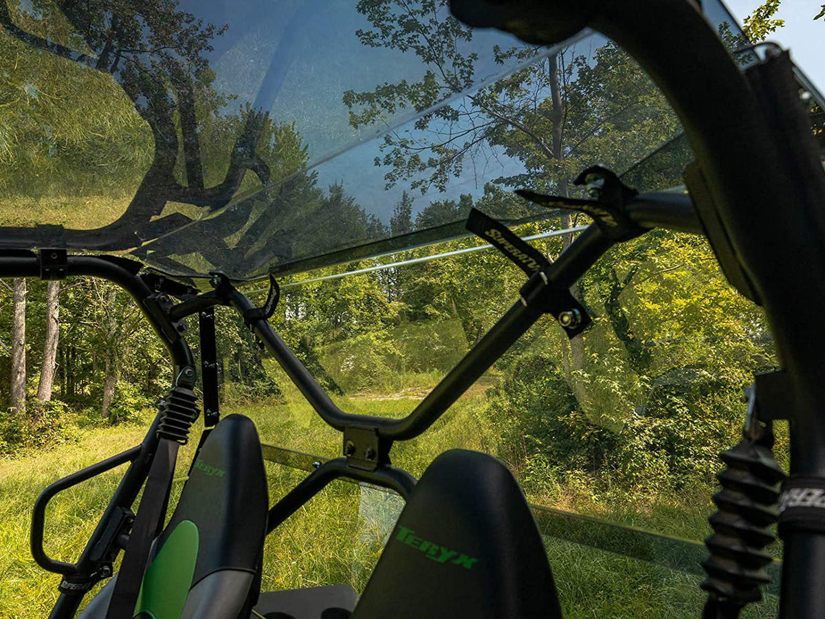 Debris USA! You Glass Thick / Tinted 4 Than 2014+ in Kawasaki S Flying Teryx From 250x 2021+ Stronger for Heavy 800 Polycarbonate Teryx Lightly Rear SuperATV Windshield Protects 4 Made 1/4" Duty