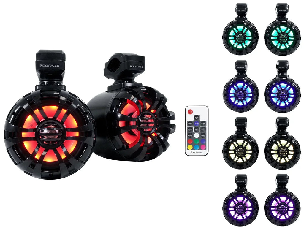 Tower Memphis Polaris 2018+ Ranger RNGR65FE Audio Speakers+Amp For Pods+LED Pair