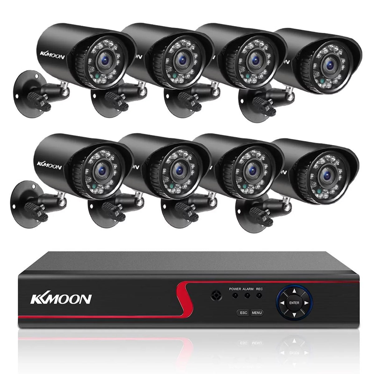 Definition Set Full Video 8 and Office System Phone High for P2P Remote Recording Recorder Monitoring Camera Home KKmoon DVR